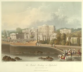 La Residenza britannica a Hyderabad, disegnata nel 1813