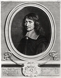 Ritratto di Nicolas Fouquet (1615-80) 1662 (incisione) (foto b/n)