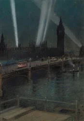Fari di guerra sul ponte di Westminster