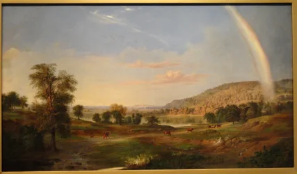 Paesaggio con arcobaleno