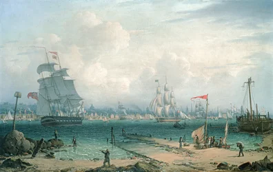 Veduta di Liverpool, dal Cheshire