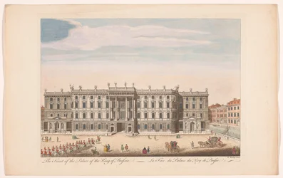 Veduta della facciata del Berliner Stadtschloss a Berlino (La facciata del palazzo del re di Prussia)