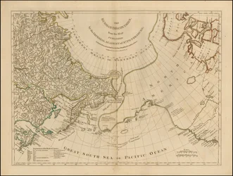 Mappa del 1775 - Le scoperte russe, dalla mappa pubblicata dall