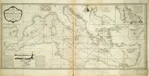 Carta nuova e accurata del Mar Mediterraneo dai sondaggi più recenti, accertata e regolata da osservazioni astronomiche