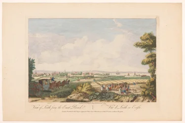 Veduta della città di Leith