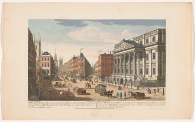 Vista del Mansion House a Londra