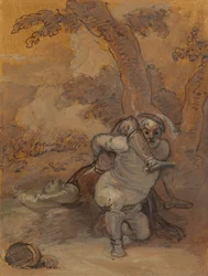 Falstaff trascina il corpo di Hotspur