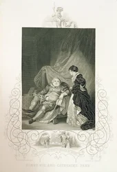 Enrico VIII e Caterina Parr, nella commedia Enrico VIII o 