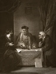 Enrico VII con Empson e Dudley, inciso da Worthington, illustrazione da 