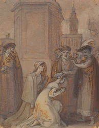 Isabella e Mariana in Ginocchio davanti al Duca
