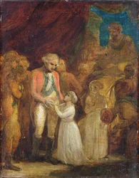 I due figli di Tipu Sahib, sultano di Mysore, consegnati come ostaggi al generale Cornwallis, c.1792