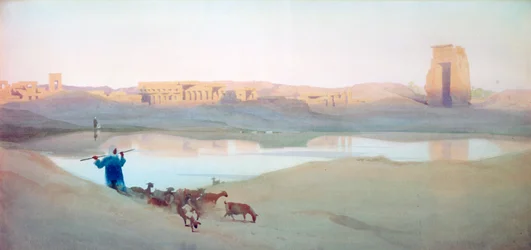Lago sacro, Karnak, Egitto, c1900