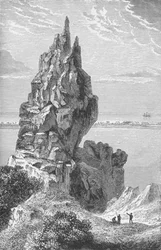 Picco e barriera corallina di Borabora, c1885