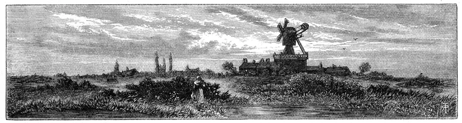 Mulino a vento su Wimbledon Common, 1880