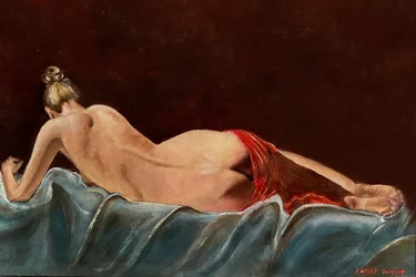 Elegante nudo sdraiato