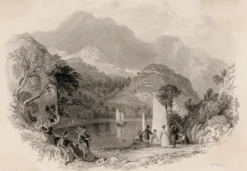 Passo dei Trossachs, Loch Katrine, Scozia (incisione)