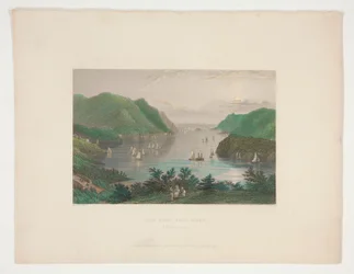 Veduta da West Point (fiume Hudson), illustrazione per Nathaniel Parker Willis