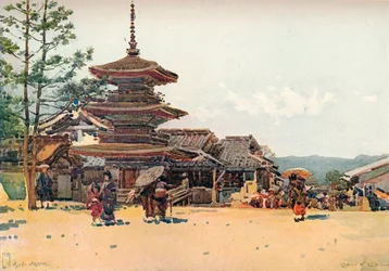 Pagoda Yasaka, Kyoto, Giappone, c1909