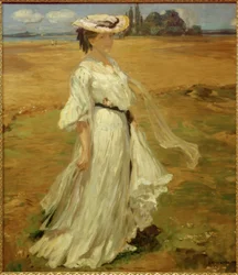 Donna nel paesaggio del Lago di Costanza