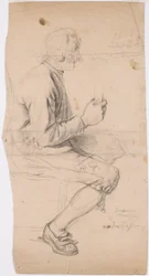 Giovane seduto in costume da Taala