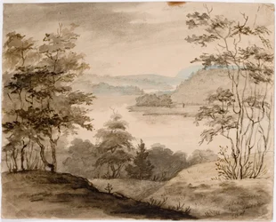 Paesaggio con fiume tortuoso
