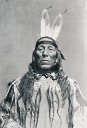 Vista frontale di un indiano Sioux, 1912