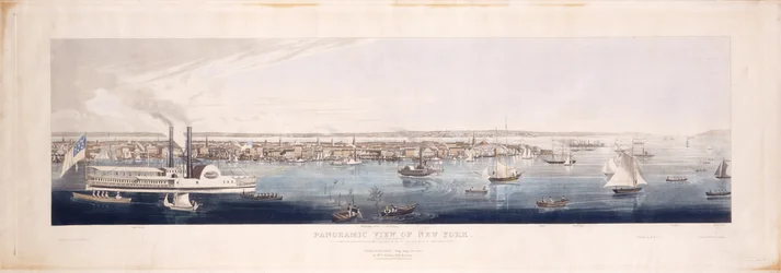 Veduta panoramica di New York, presa dal fiume North [Hudson], 1844