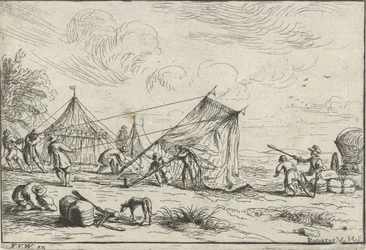 Montaggio di una tenda