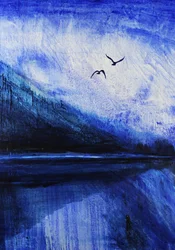 Gli uccelli del lago Blue Mountain