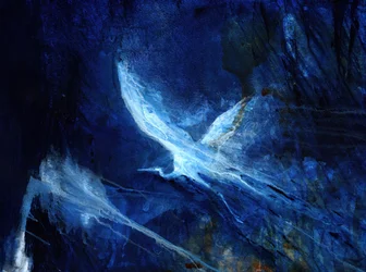 Uccellino blu etereo