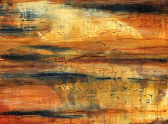 Uccelli del cielo dorato