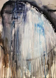 Figura blu malinconica