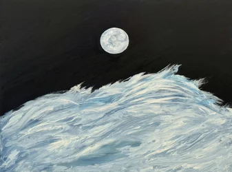 Onde oceaniche al chiaro di luna