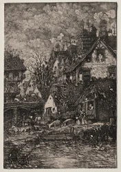Ingresso a un villaggio, 1861