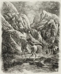 Cavaliere in montagna