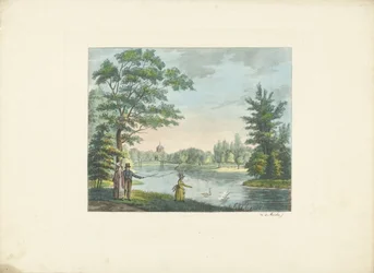 Passeggiatori in un parco