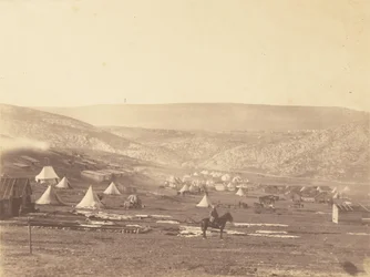 Campo di cavalleria, Balaklava, guardando verso l