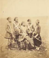Ismail Pascià e il suo seguito.