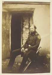 Il principe Edoardo di Sassonia-Weimar, fotografato sul campo, Crimea