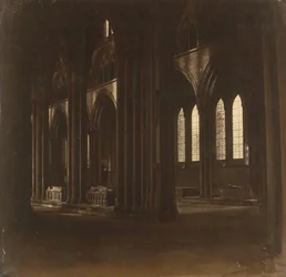 Cattedrale di Salisbury - La Navata, dal Transetto Sud, 1858