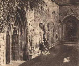 Il chiostro, Abbazia di Tintern, 1854