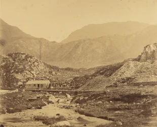 [Veduta delle montagne ai piedi del lago Ogwen]