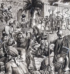 Il contadino combattente, da "Masters of Rome" (gouache su carta)