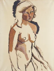 La ragazza italiana, tre quarti, guardando a destra, c.1910-11