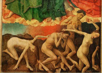 Altare del Giudizio Universale: I dannati precipitano all