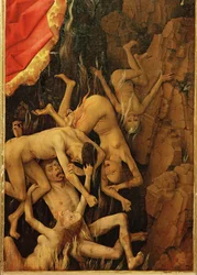 Altare del Giudizio Universale: I dannati precipitano all