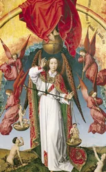 San Michele pesa le anime, dal Giudizio Universale, c.1445-50 (dettaglio)