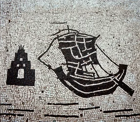 Una nave nel porto di Ostia (mosaico)