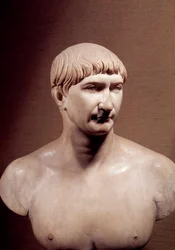 Antica Roma: busto in marmo dell
