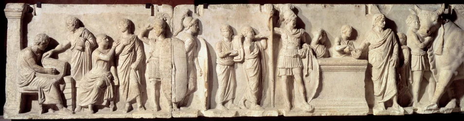 Antica Roma: rilievo noto come Domizio Enobarbo